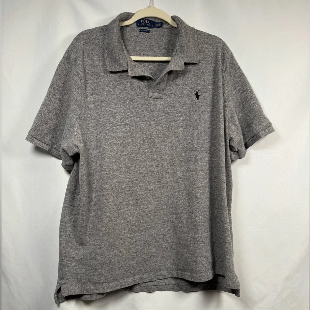 Polo Ralph Lauren Men's Heather Gray Polo Shirt XXL